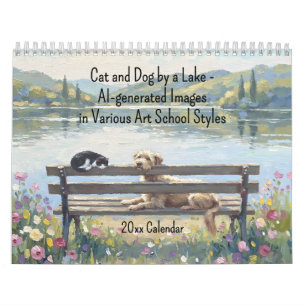 Calendrier Chat et chien par des images générées par l'IA du