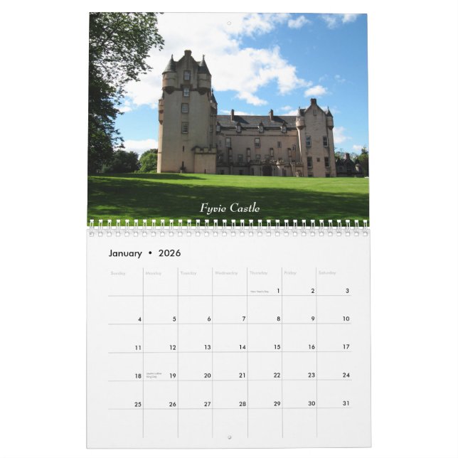 Calendrier Châteaux de l'Ecosse 2011Calendar (Jan 2026)