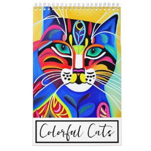 Calendrier Chats colorés