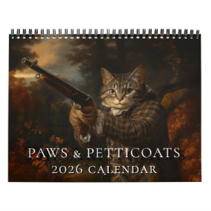 Calendrier Chats dans les tableaux anciens maîtres 2026 Calen