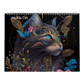 Calendrier Chats imaginaires magiques - L'art généré par l'IA
