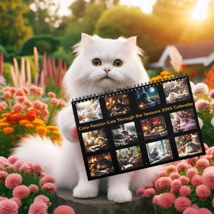 Calendrier Chats persans douillets à travers la saison 20XX