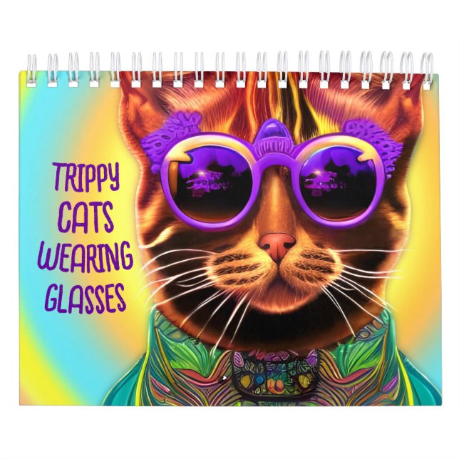 Calendrier Chats portant des lunettes AI Généré (Protection)