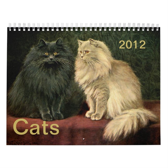 Calendrier Chats tigrés siamois persans 2012 de Tom de chats (Protection)