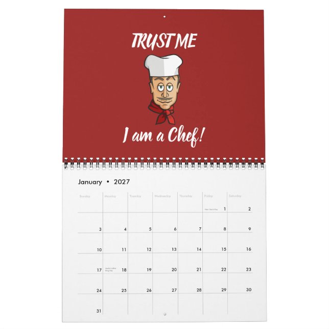 Calendrier Chef (Jan 2027)