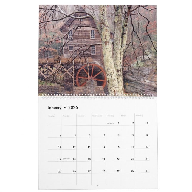 Calendrier Chemin de la photographie de la vie (Jan 2026)