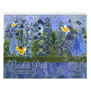 Calendrier Chemin du jardin Floral 12 mois