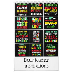 Calendrier Chères inspirations des enseignants