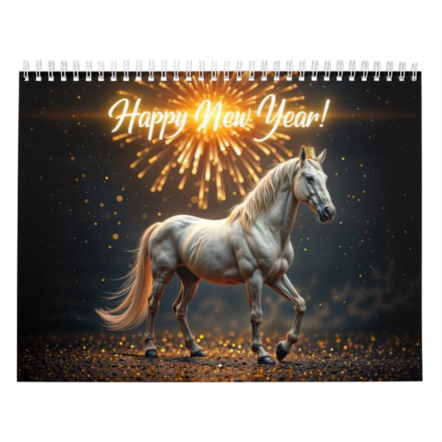 Calendrier Cheval Élégant - Une année de beauté ma (Protection)