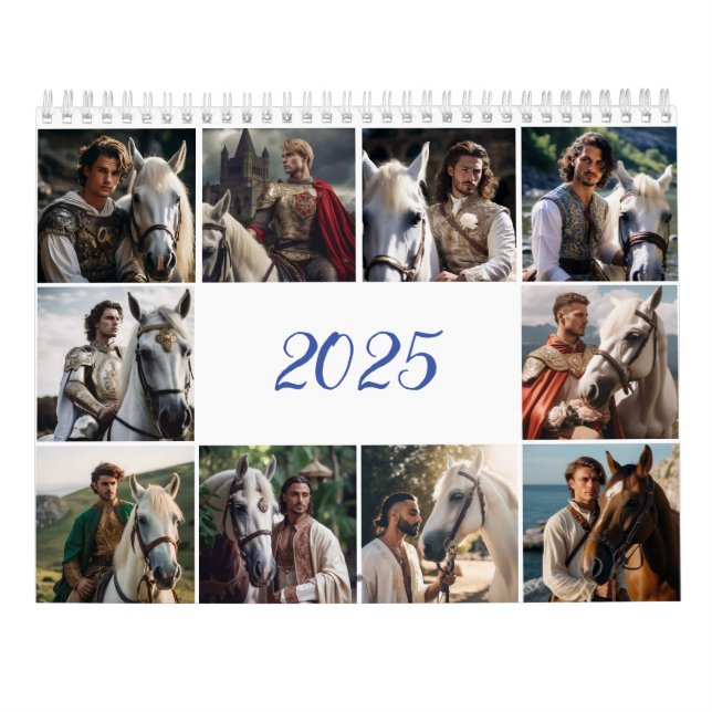 Calendrier Chevalier et cheval. 2025 (Dos)