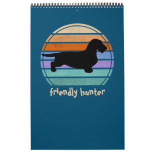 Calendrier Cheveux ronds Dachshund - Silhouette 1