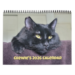 Calendrier Chewie le chat noir : 12 mois de Whiskers, Pâtes,
