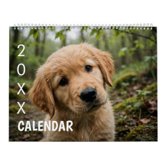 Calendrier Chien mignon minimaliste moderne