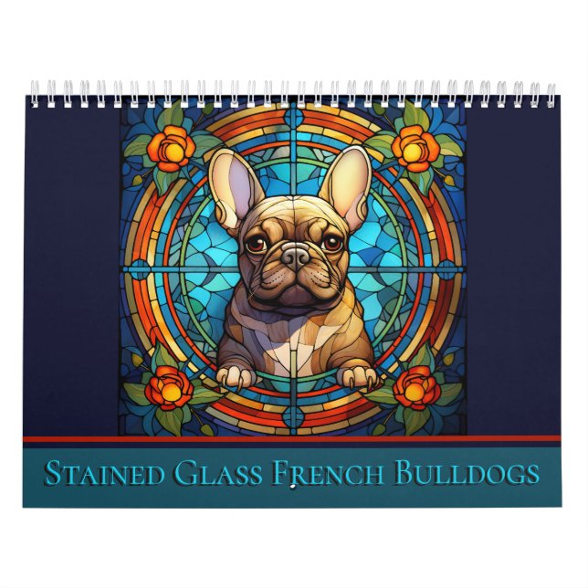 Calendrier Chien-taureau français en verre tendu (Protection)