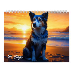 Calendrier Chiens IA   Chiens et chiots mignons
