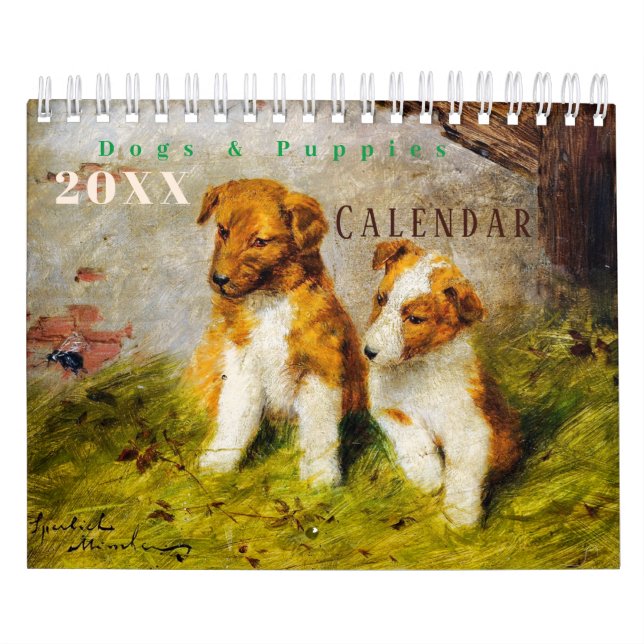 Calendrier Chiens mignons et chiots (Protection)