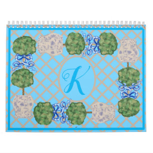 Calendrier Chinoiserie Turquoise Ginger Jar Jars Topiary