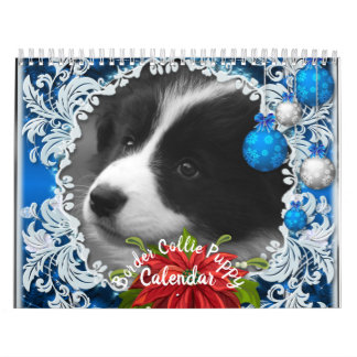 Calendrier Chiot Mignon De Chien De Noël À L'âge Adulte