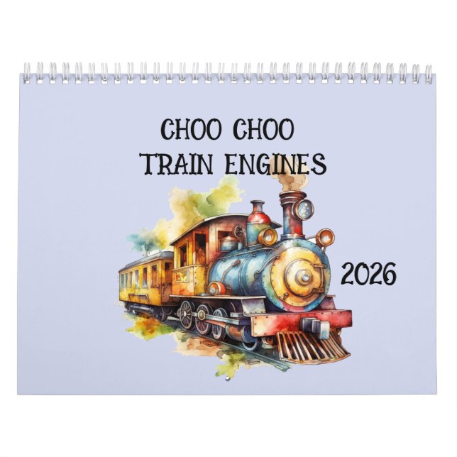 Calendrier Cho Choo Train Engines pour enfants (Protection)