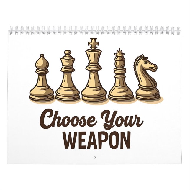 Calendrier Choisissez Votre Arme Drôle Joueur D'Échecs (Protection)