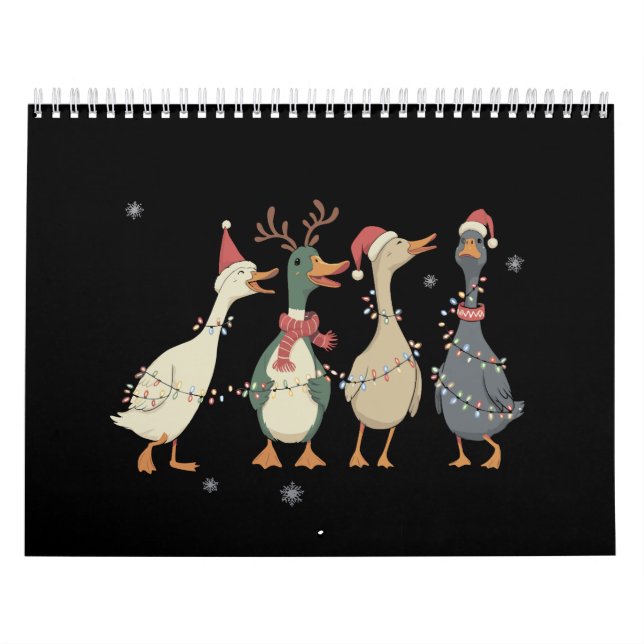 Calendrier Christmas Lights Ducks Funny Animals Farm Lover  (Protection)
