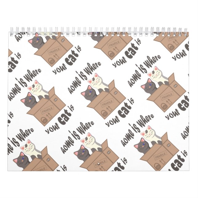 Calendrier Citation drôle Accueil est où est votre chat (Protection)