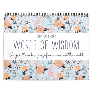 Calendrier Citation Inspirationnelle Stylish Botanical Floral