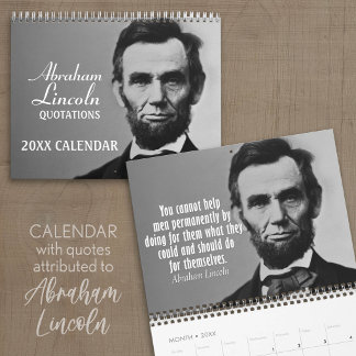 Calendrier Citations d'Abe Lincoln avec photo