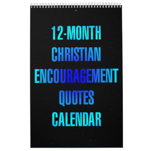Calendrier Citations d'encouragement chrétien sur 12 mois