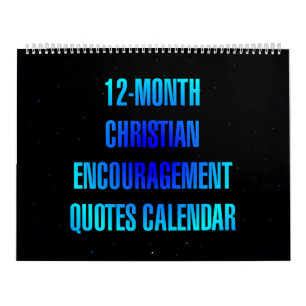 Calendrier Citations d'encouragement chrétien sur 12 mois