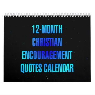 Calendrier Citations d'encouragement chrétien sur 12 mois