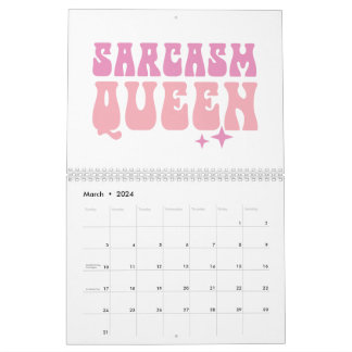 Calendrier Citations drôles de filles roses