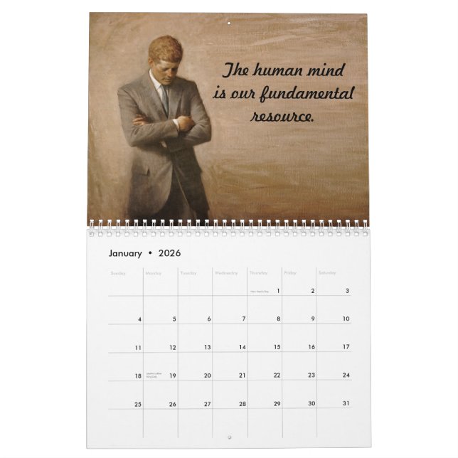 Calendrier Citations inspirées de JFK. 2014 (Jan 2026)