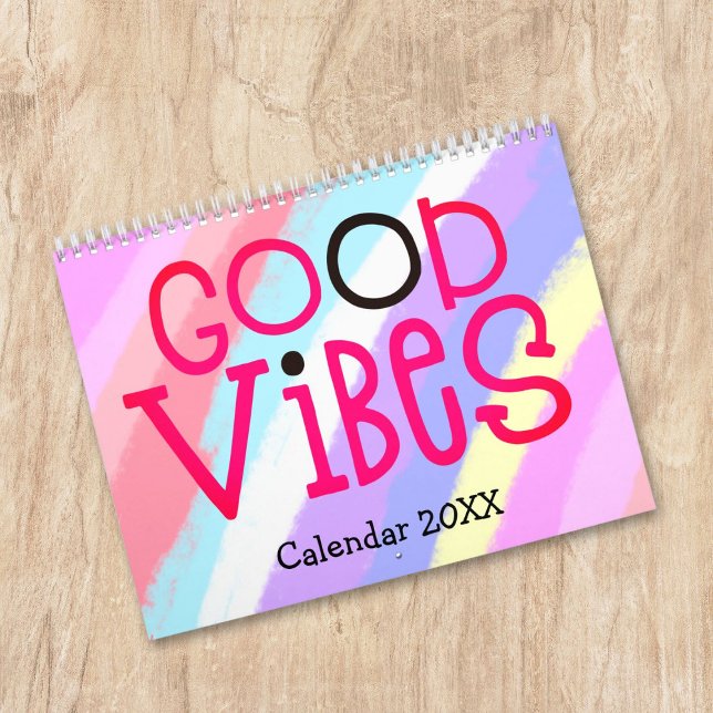 Calendrier Citations positives Good Vibes Rainbow (Créateur téléchargé)