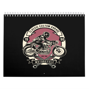 Calendrier classic custom garage motorcycle