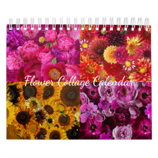 Calendrier Collage de fleurs 