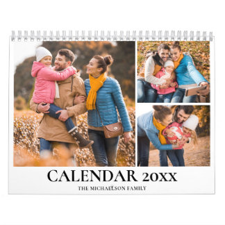 Calendrier Collage de photos de famille personnalisé