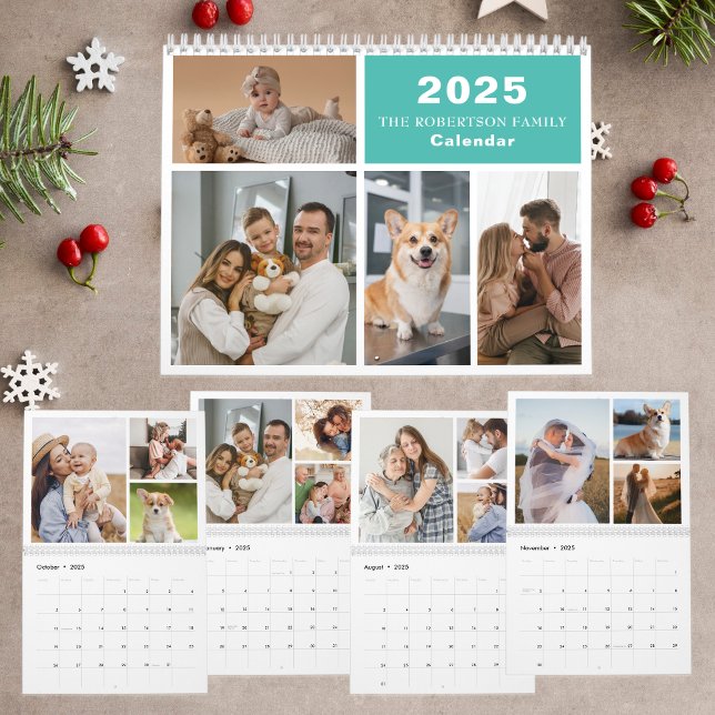 Calendrier Collage personnalisé Famille moderne - 40 Photo 20 (Créateur téléchargé)