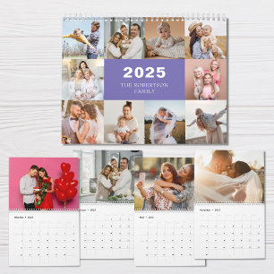Calendrier Collage personnalisé Photo de famille moderne 2025