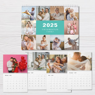 Calendrier Collage personnalisé Photo de famille moderne 2025