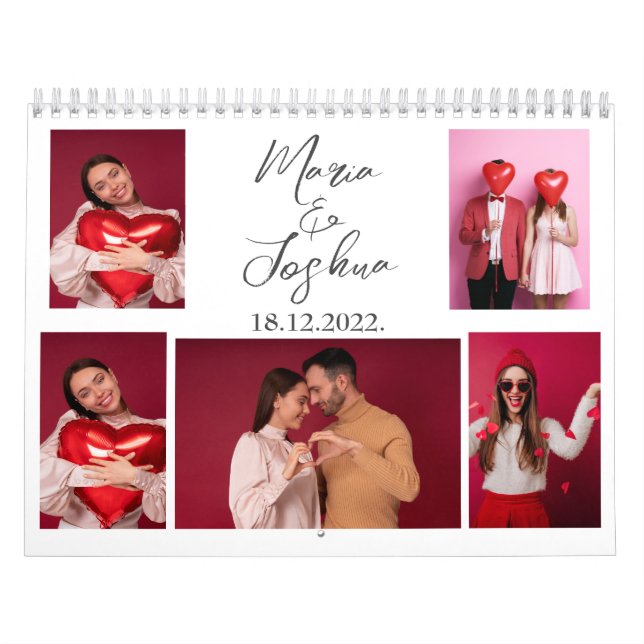 Calendrier Collage photo Couple Saint Valentin (Protection)