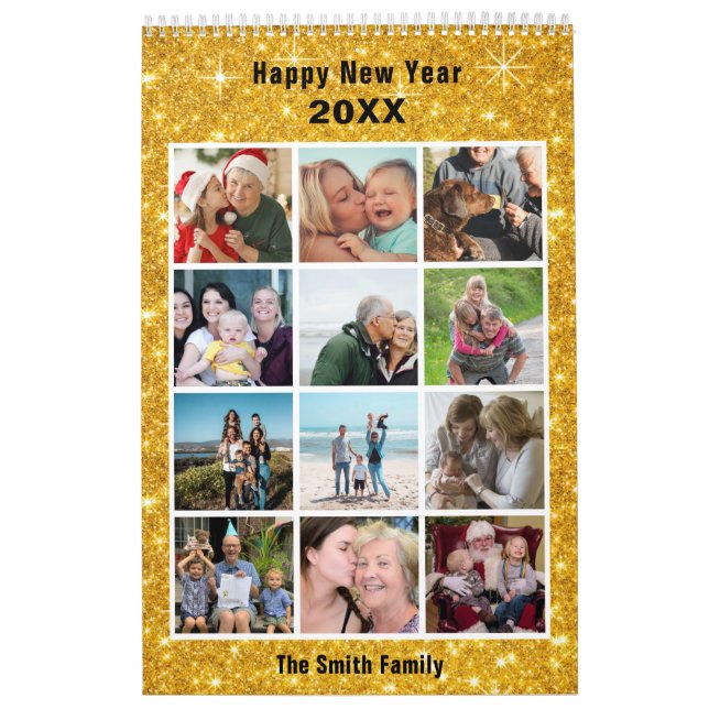 Calendrier Collection photo familiale moderne Parties scintil (Protection)