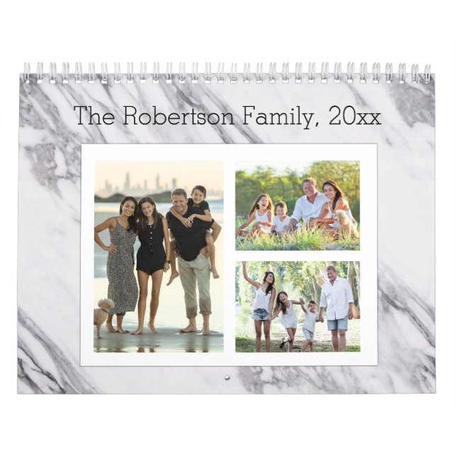 Calendrier Collection photo moderne en marbre 36 images (Protection)