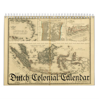 Calendrier colonial néerlandais de cartes