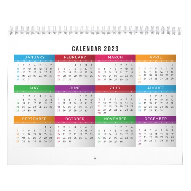 Calendrier coloré 2023 (Protection)