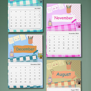 Calendrier Coloré Mignon 2026