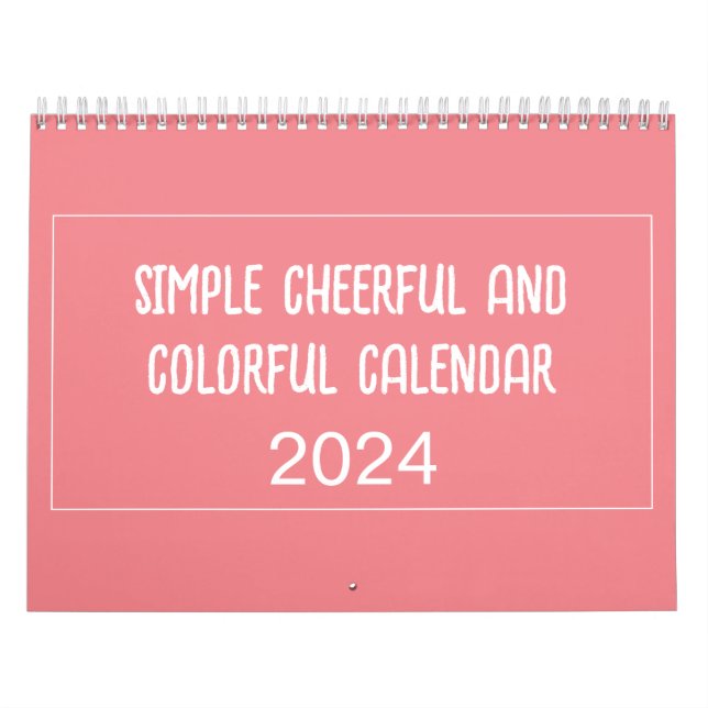 Calendrier coloré simple et joyeux (Protection)
