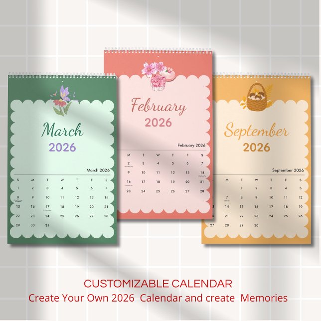 Calendrier Colorful Kawaii Seasons Each Month (Créateur téléchargé)
