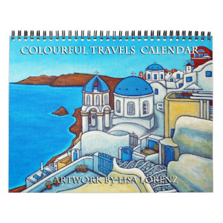 Calendrier Colourful Travels 2-Page Calendar by Lisa Lorenz