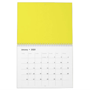 Calendrier Conception avec un Arrière - plan jaune et une bor